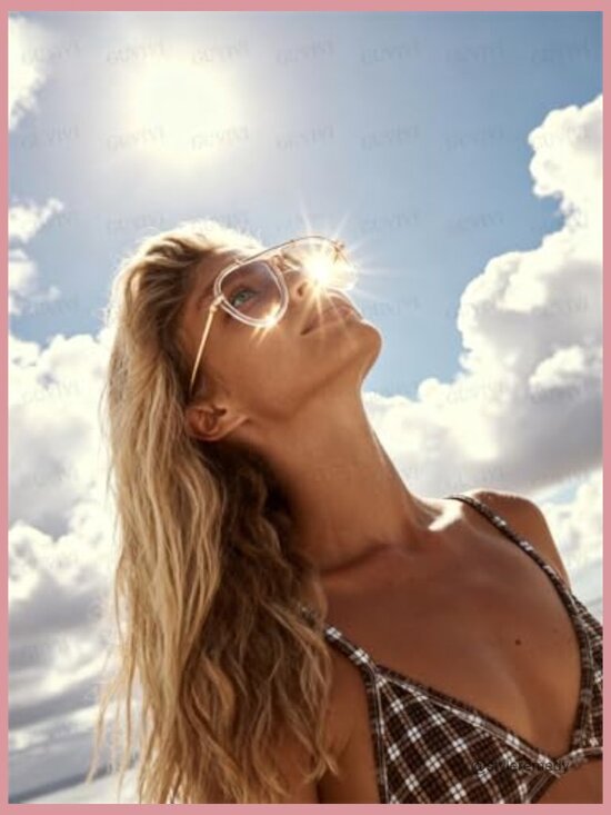 Oversized Aviator Sunglasses Gold Metal Tangle Free Retro main image 7